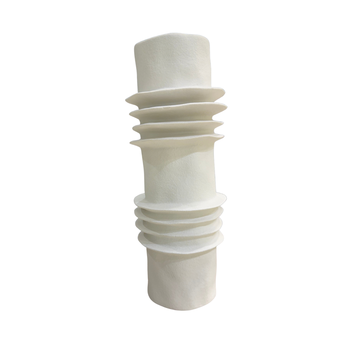 Vase blanc à hélices