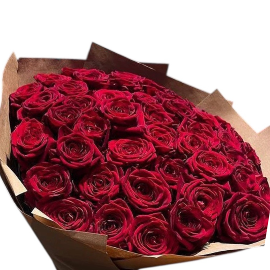 Bouquet de 50 roses rouges