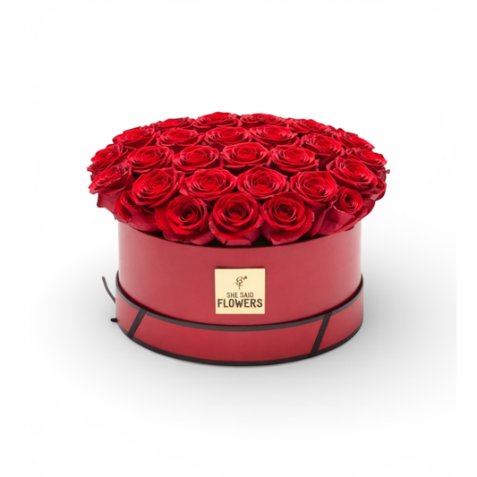 Collection Saint-Valentin – Box Medium de Roses Rouges