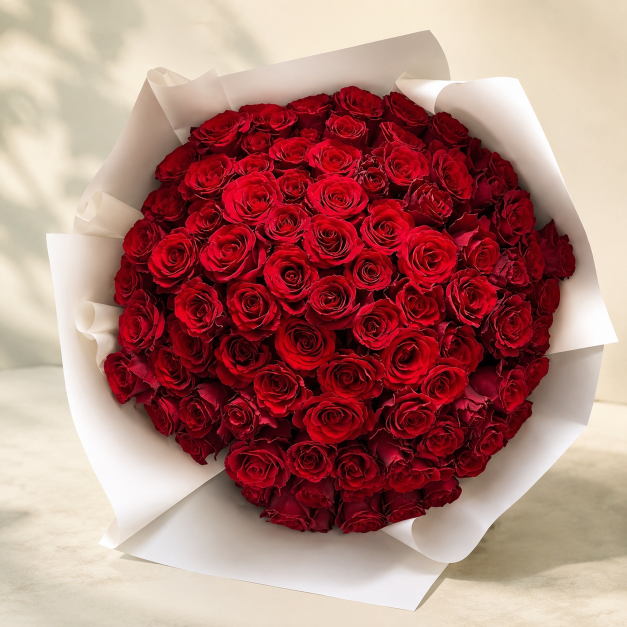Bouquet de 100 roses rouges