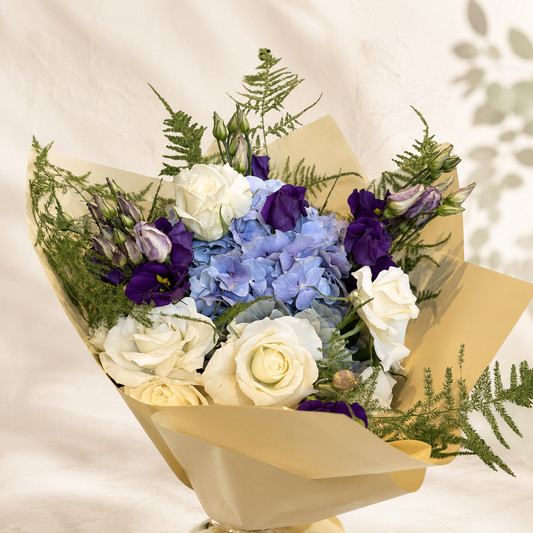 Bouquet Frais bleu et blanc