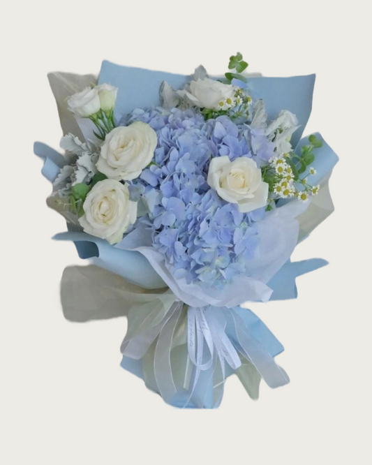 Bouquet de naissance pour garçon Blue Love 5