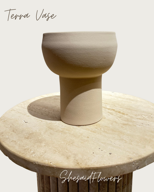TERRA Vase couleur crème