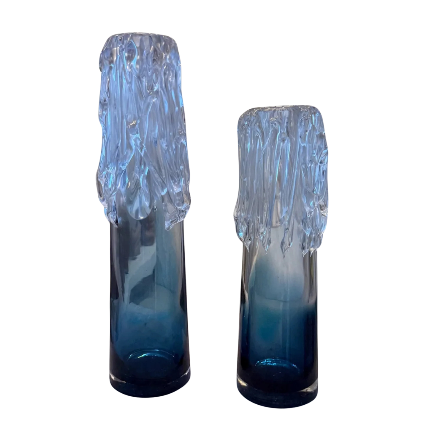 Duo de vases en verre soufflé