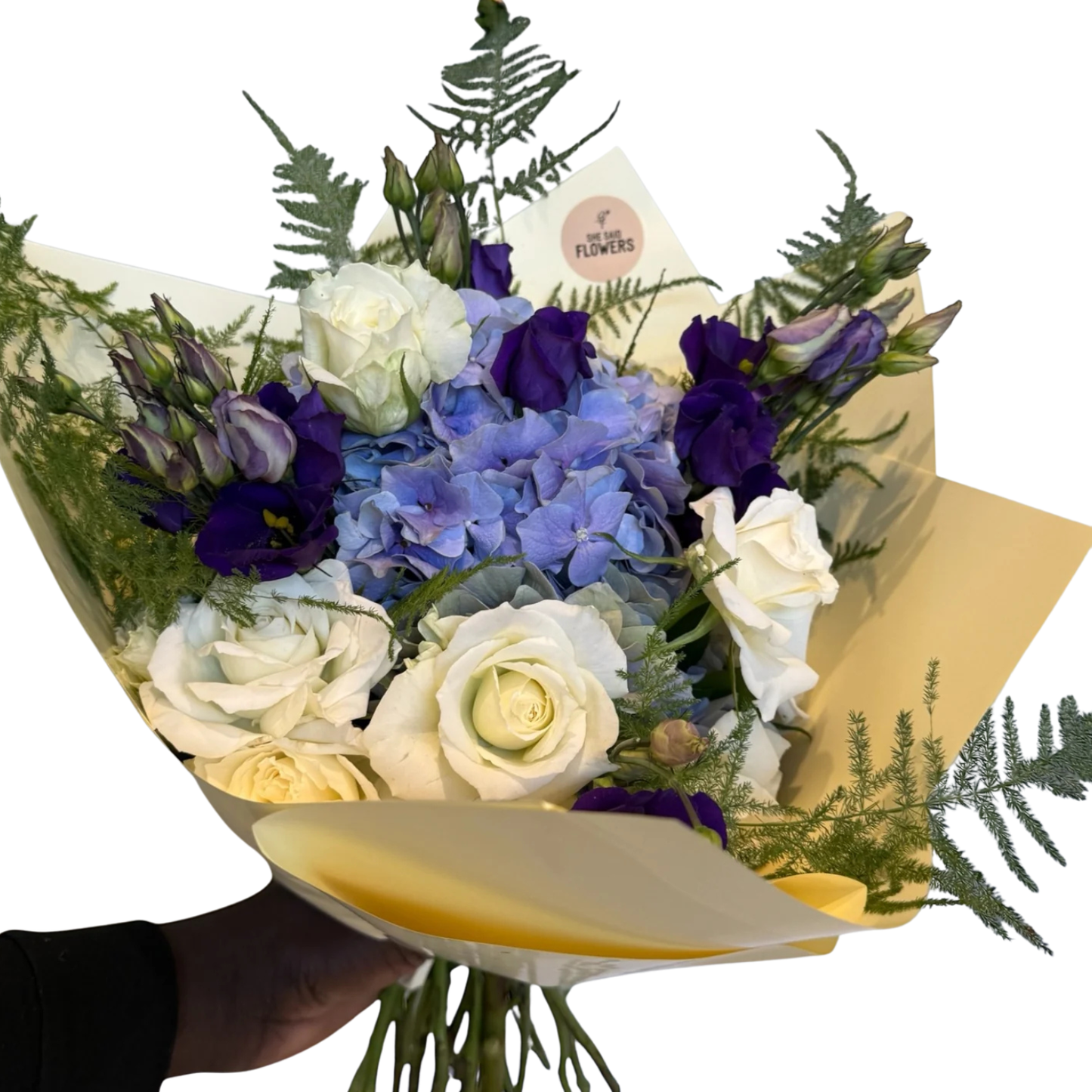 Bouquet Frais bleu et blanc