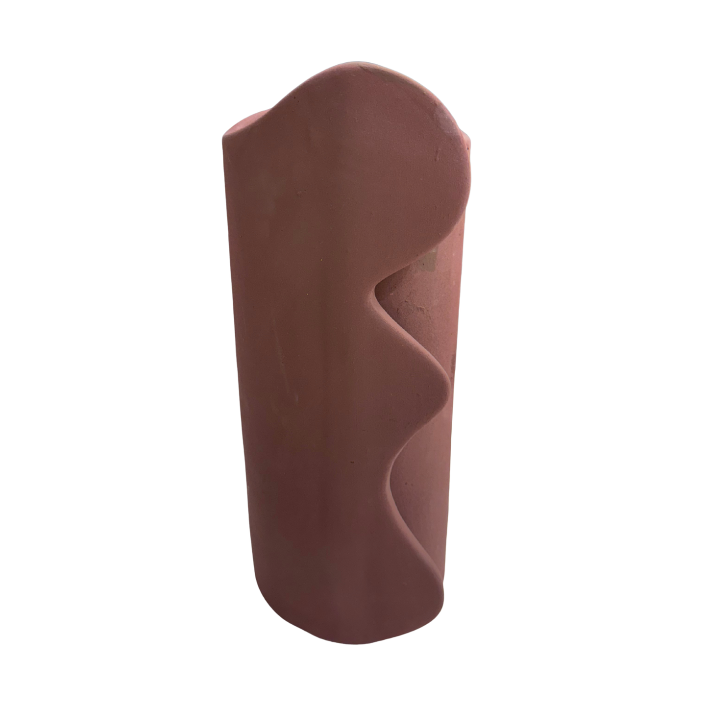 Vase géométrique Marron