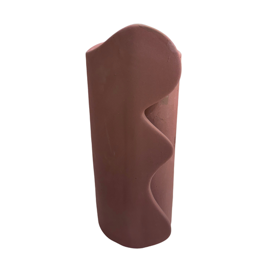 Vase géométrique Marron