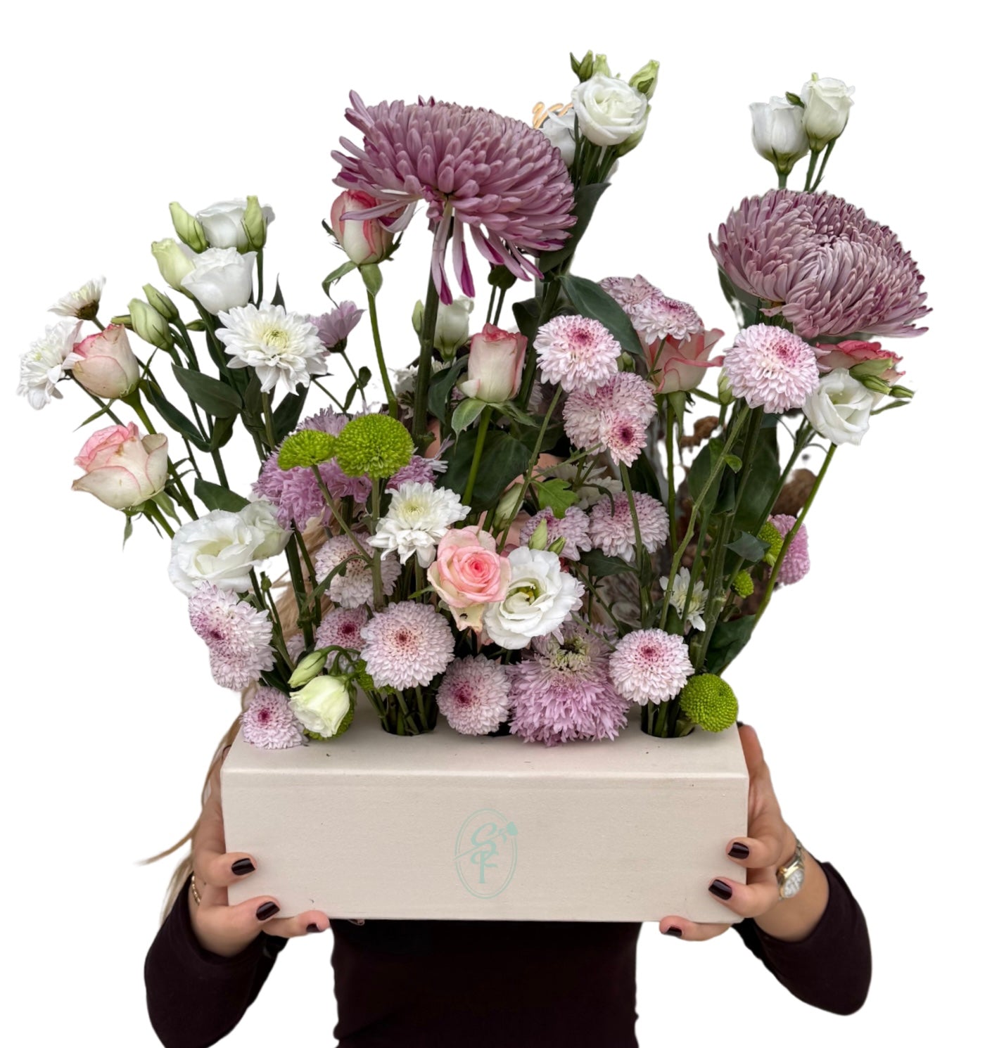 Création Florale XL sur vase en boîte