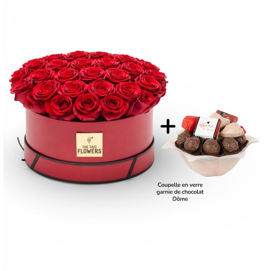 Box + coupelle Chocolat Dôme