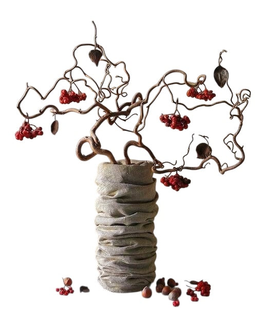 Vase Ligna L Greige