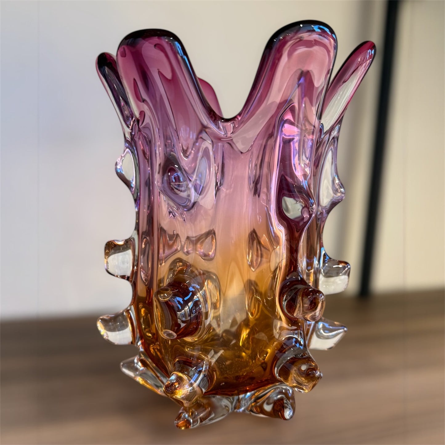 Vase en verre soufflé